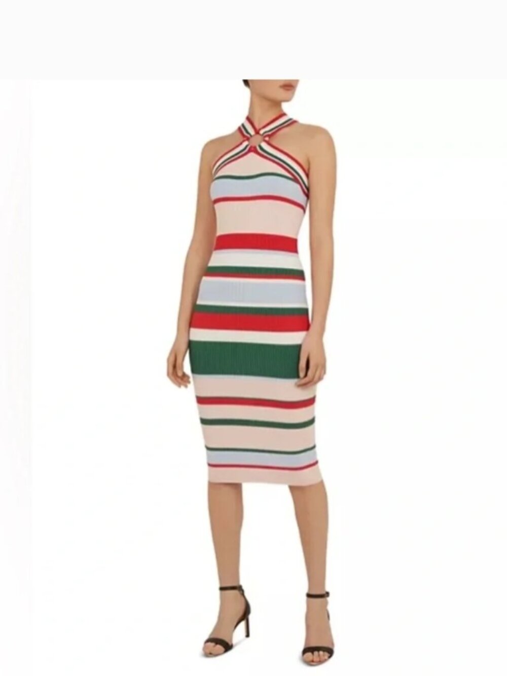Ted Baker Iyndiaa Striped Bodycon Dress Size 0